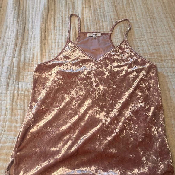 Ro & De Dusty Pink Velvet Camisole - Picture 6 of 7